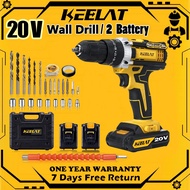 KEELAT KCD005 Cordless Drill 25 Speed Impact Drill Hand Drill Screwdriver Power Drill Impact Wrench Wall Drill With LED