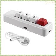 [J X Q K] RGB Mechanical Gaming Keyboard-Wired Ergonomic Design, Macro Programmable 4 Keys for PC/De