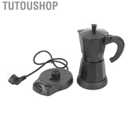 Tutoushop Electric Espresso Maker  Automatic 6 Cups Classical Moka Pot Portable Octagonal with Warm 