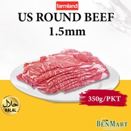 [BenMart Frozen] Farmland US Round Beef Shabu 350g - Halal - BBQ/Steamboat/Hotpot