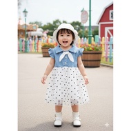 3Y Dress Blue Fashion Good Condition Frilly Skirt