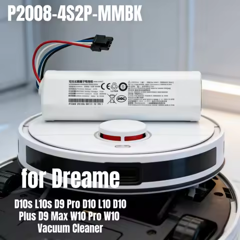 P2008-4S2P-MMBK 14.4V 6500mAh Battery Replacement for Dreame D10s L10s D9 Pro D10 L10 D10 Plus D9 Ma