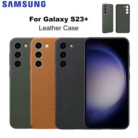 Original For Samsung Galaxy S23+ S23Plus Leather Phone Case Genuine Leather Slim EF-VS916