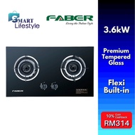 Faber 2 Burner Built-In Glass Cooker (3.6kW) Lavin 2B/76BK