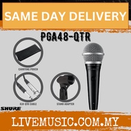 Shure PGA48 Cardioid Dynamic Vocal Microphone, XLR-XLR Cable (PGA48QTR / PGA48XLR / PGA-48)