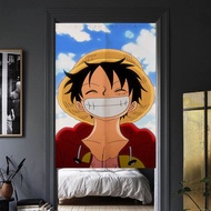 Riman Cartoon Home Door Curtain Fabric Boy Bedroom Light-Proof Door Curtain Punch-free Anime Pirate Conan Bedroom