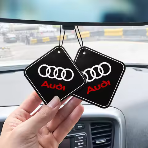 Car Logo Badge Rear View Pendant Air Freshener Hanging Accessories For Audi Sl ine A4 B7 B8 B9 A3 8P