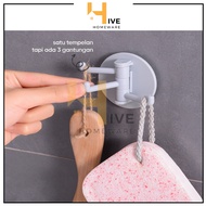 GANTUNGAN Hive Branch Wall Hanger 3 Hooks Rotating Hook 3in1 / Multipurpose Hanger 3 Hangers