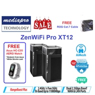 ASUS ZenWiFi Pro XT12 2-Pack AX11000 Tri-Band WiFi 6 Mesh WiFi System - 3 Year Local Asus Warranty