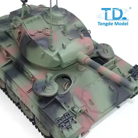 New Tongde M24 Chaffee 1/16 RC Light Tank Infrared Combating System Upgraded Wheels Radio Control Pa