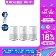 (Bundle of 3) PHILIPS 600i Series Compact Smart Air Purifier - AC0650/10 CADR 170m3/h Energy Efficie