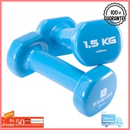 ดัมบ์เบล PVC แพ็คคู่ (1.5 กก.) ลูกเหล็กยกน้ำหนักเพิ่มความแข็งแกร่งของความเนื้อหน้าแขน หลังแขน บอดี้เ