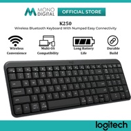 LOGITECH K250 WIRELESS KEYBOARD WITH BLUETOOTH LOW ENERGY CONNECTIVITY COMPACT DESIGN LONG BATTERY L