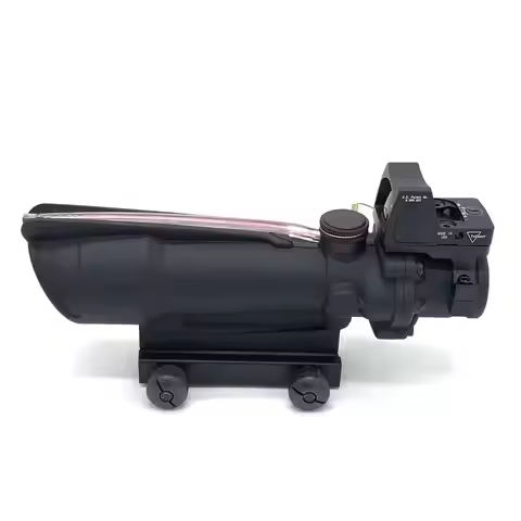 Support OEM 4x32 Red Fiberglass Scope Glass Etching Real Fiber Optic Scope with Mini Red Dot Sight f