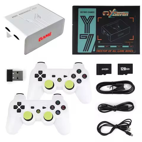 Upgraded Y7 Video Game Console 64G+128G 11000 Games Retro Handheld Game Console Wireless TV Game Pla