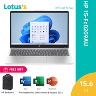 HP Laptop 15-fc0209AU (R5-7430U,16GB,512GB SSD,AMD Radeon Graphics,15.6” FHD,W11H,Silver)