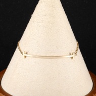 TIFFANY&CO(蒂芙尼) Tiffany T微笑手鏈 18K黃金 S-M碼 黃金 T 微笑手鏈