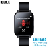BENJIE A80 Bluetooth Music Player With Strap 1.54 Inch Touch Screen HiFi Lossless Sound Portable Wea