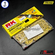 CHAIN RK HSLT - 130L GOLD RX KING RXS YT BYSON FU F1ZR JUPITER SATRIA NINJA