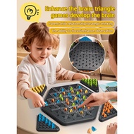 【Ship in 24H】[Brain Strengthening]Puzzle Chain Triangular Chess/  4-in-1 Board Game Set Fighting Che