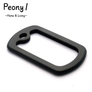 PEONY1 Silicone Dog Tag Protector, 1.97x1.18 Inches, Black, Noiseless, Durable