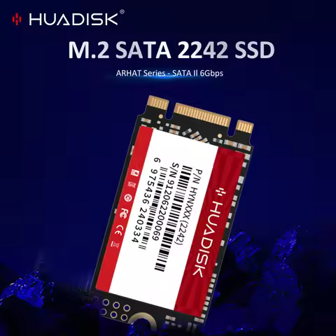 HUADISK M.2 SATA SSD 128GB 256GB Internal Solid State Drives M2 NGFF 2242 1TB 2TB Hard Disk For Desk