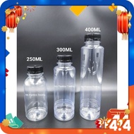 Botol 250ml,300ml &400ml /Botol tutup Hitam / Botol Jus / Botol Kosong / Botol Mineral