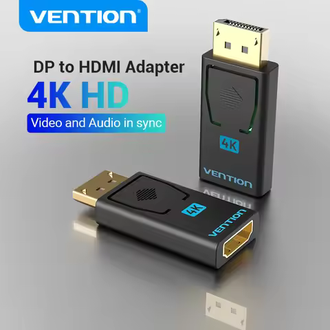 Vention Display Port to HDMI 4K Male to DP to HDMI Female Audio Converter for PC Projector TV Displa