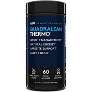 RSP Nutrition QuadraLean Thermogenic Fat Burner 180 Capsules for Men & Women, Weight Loss Supplement