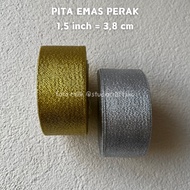 Gold Silver Ribbon Gold Silver Ribbon 1.5 INCH = 3.8 CM | 1.5" Gold Silver Ribbon 1.5in Gold Silver 