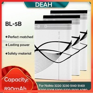 แบตเตอรี่สำหรับ Nokia N80 N83 3220 3230 5200 5320 5300 6020 6021 6120C  BL-5B BL 5B BL5B   890MAh