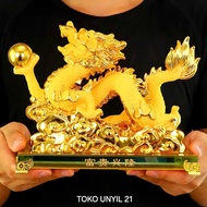 24CM DRAGON Decoration Dragon Statue Fengshui Decoration Dragon Statue Fengshui Dragon Gold Dragon L