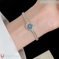 ANEMONE Devil's Eye Bracelet, Copper Zircon Luxury Vintage Rhinestone Devil's Eye Bangle, Star Round