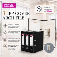 [12pcs] 3" F4 PP COVER ARCH FILE | 2D RING FILE | WATER PROOF COVER | KAF-404F