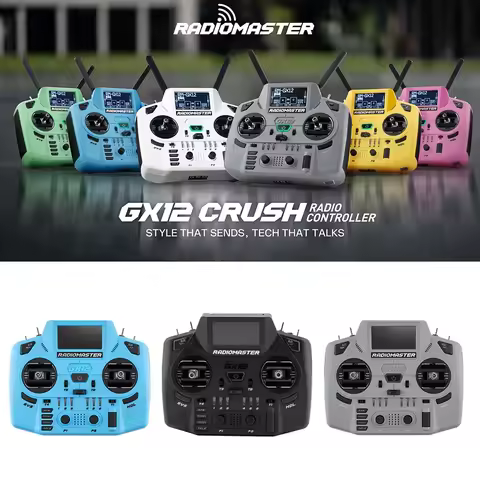 Radiomaster GX12 Crush 1000HZ 3D Digital CNC Hall Gimbal Dual Band Antenna Gemini XROSSBAND EXpressL