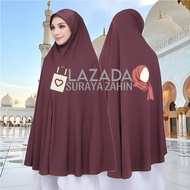 Khimar Umrah Labuh Moscrepe Berpoket Awning Scuba / Tudung Labuh / Mini Telekung