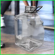 Water Gallon Jug 2.7L Clear Dumbbell Jug Giant Water Bottle with Handle for School Workplace Fitness