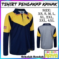 Tshirt Uniform Scout Microfiber Eyelet Pengakap New Design Lengan Panjang Kuning Sekolah Rendah Pengakap Kanak-kanak