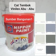 Cat Tembok Vinilex bunga 5kg nippon paint kembang interior abu muda