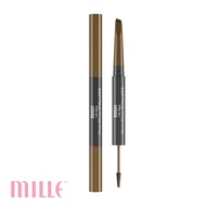 ♢Mille ดินสอเขียนคิ้วพร้อมมาสคาร่าคิ้ว 2 in 1 Brow pencil Mascara Waterproof♂