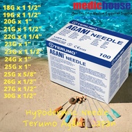 TERUMO AGANI NEEDLE 100'S/BX SIZE 18G - 27G  Expired: 2025-03