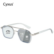 Cyxus Photochromic Metal Frame Anti Blue Light Glasses Computer Gaming Glasses for Men/women 8260