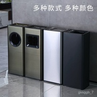 QM-8💖Stainless Steel Trash Can Hotel Lobby Commercial Office Building Shopping Mall Smoking Area Ashtray Garbage Bin Fac