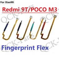 สำหรับ Xiaomi Redmi ปุ่มโฮมสแกนลายนิ้วมือ M3 Poco เครื่องสแกนลายนิ้วมือเซนเซอร์กุญแจเมนูกลับคืนอะไหล่สายเคเบิลเฟล็กซ์