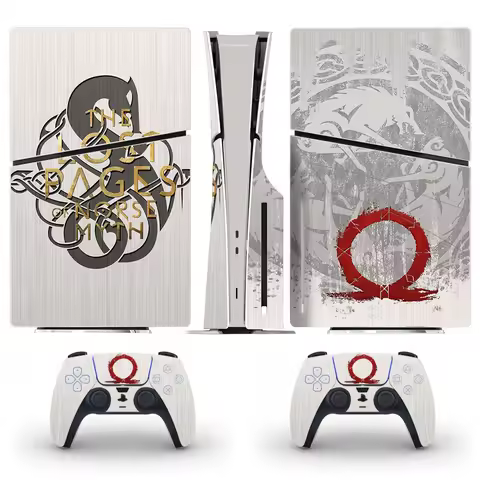 God of War Game PS5 Slim Disc Skin Sticker Decal Cover for Console and 2 Controllers New PS5 Slim Di