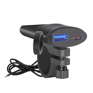 【TEHAUTO】 9V-2A Charger Adapter Black.ABS Charger DC12V-24V Dual USB GPS Motorcycle