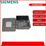 SIEMENS METAL SWITCH 10AX  2GANG 1WAY(5TA60214PC71)