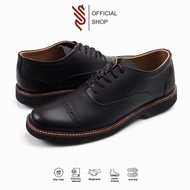 JAZZ 02 BLACK (GENUINE LEATHER) - Men's Formal Oxford Office Shoes Reylman x Sneakers Pedia