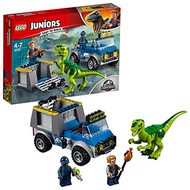 LEGO Juniors Jurassic World - Raptor Rescue Truck Park Costruzioni