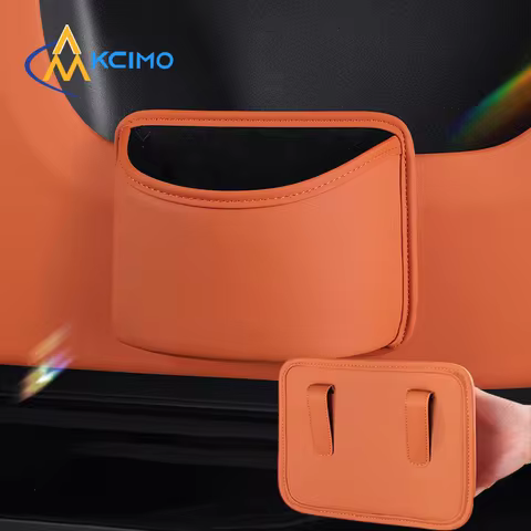 Premium Car Door Side Multi-Functional Storage Box High-Quality PU Leather Trash Holder Water Cup Ho